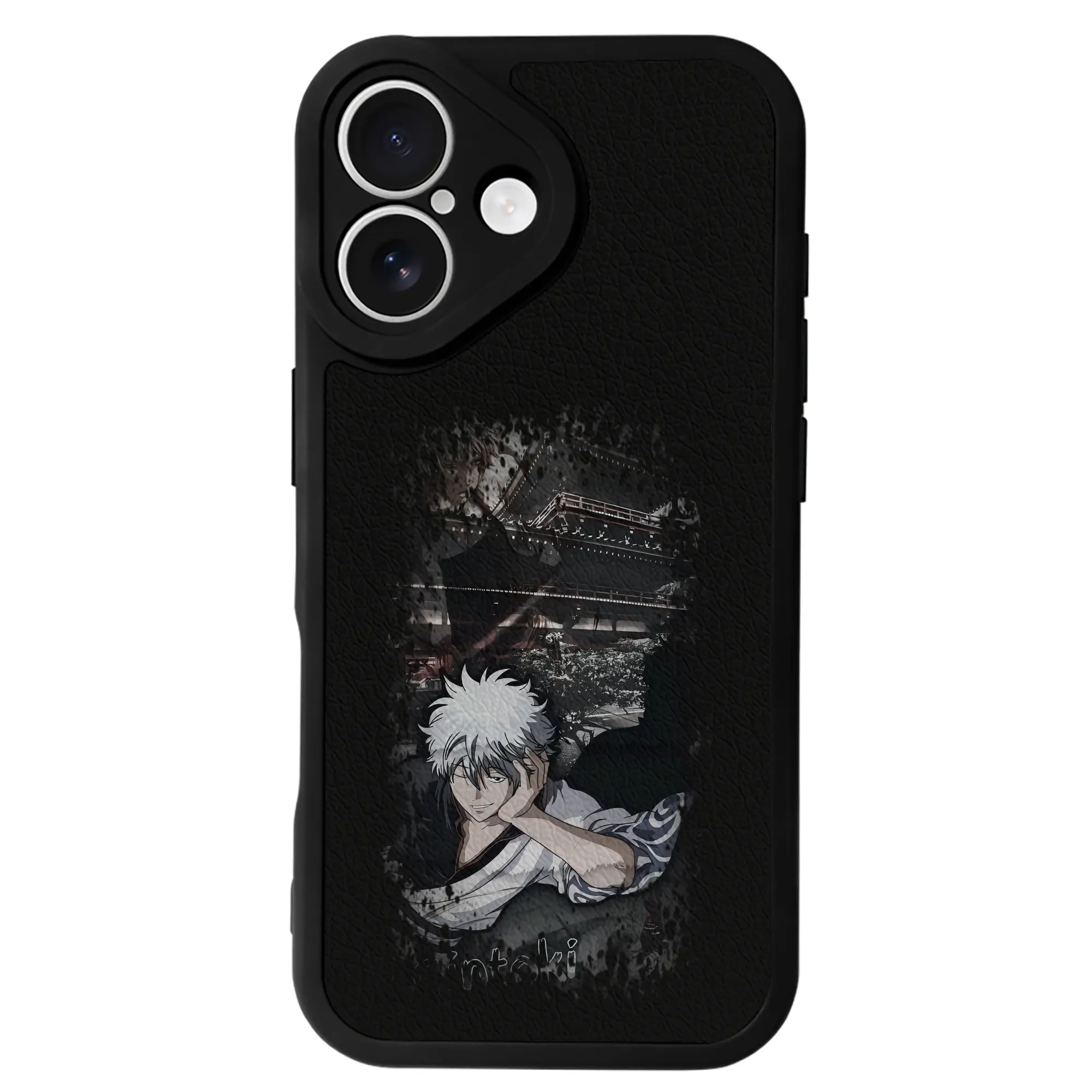 銀魂 グッズ 坂田 銀時 - IPhone 16シリーズ対応 ・ シリコンスマホケース ・ レザー調 ・ 高精度フィット ・ 耐衝撃 ・ ワイヤレス充電対応 ・ 精密カット